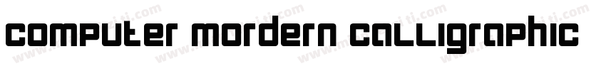 computer mordern calligraphic字体转换